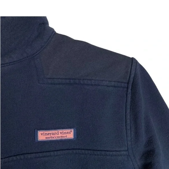 Vineyard Vines 1/2 Zip Shep Sweater Blue Size Women’s Medium - Picture 9 of 10